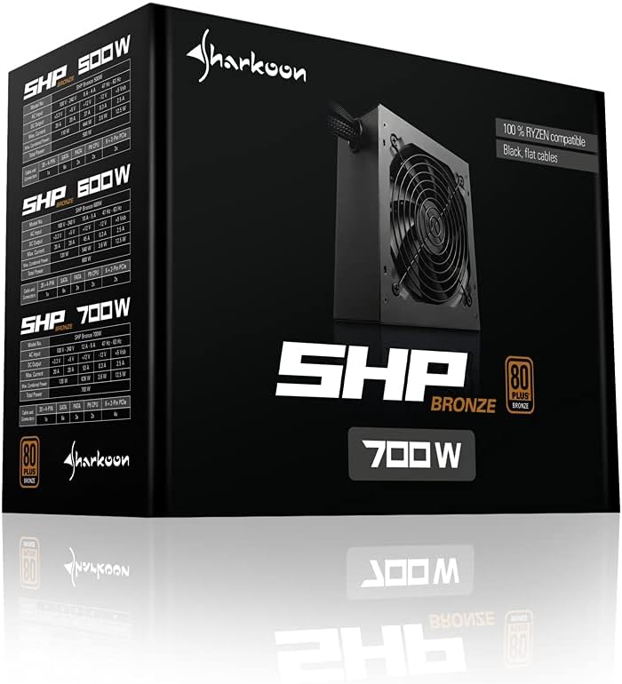 Sharkoon SHP 700W 80Plus Bronze Power Supply 