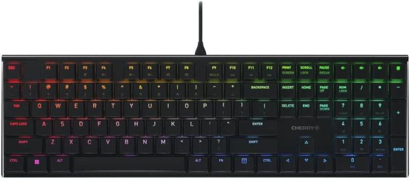 CHERRY MX10.0 Low Profile紅軸 RGB 機械式鍵盤(G8A-25000LYAEU-2) (黑框) G8A-25000LYAEU-2