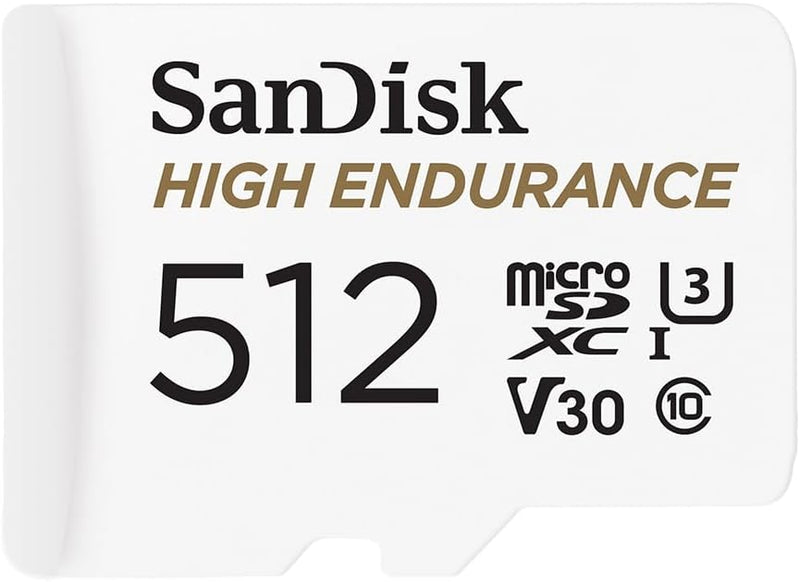 SanDisk 512GB High Endurance microSDXC (V30, UHS-I/U3, CL10,4K, 100MB/s) SDSQQNR-512G-GN6IA 772-4594