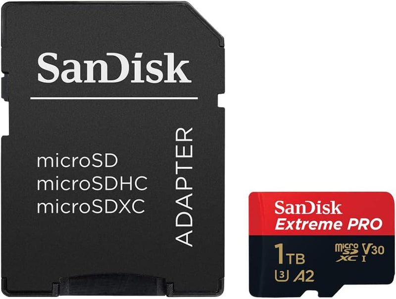 SanDisk 1TB Extreme Pro microSDXC (A2, V30, UHS-I/U3, 200R/140W MB/s)  SDSQXCD-1T00-GN6MA 772-4531