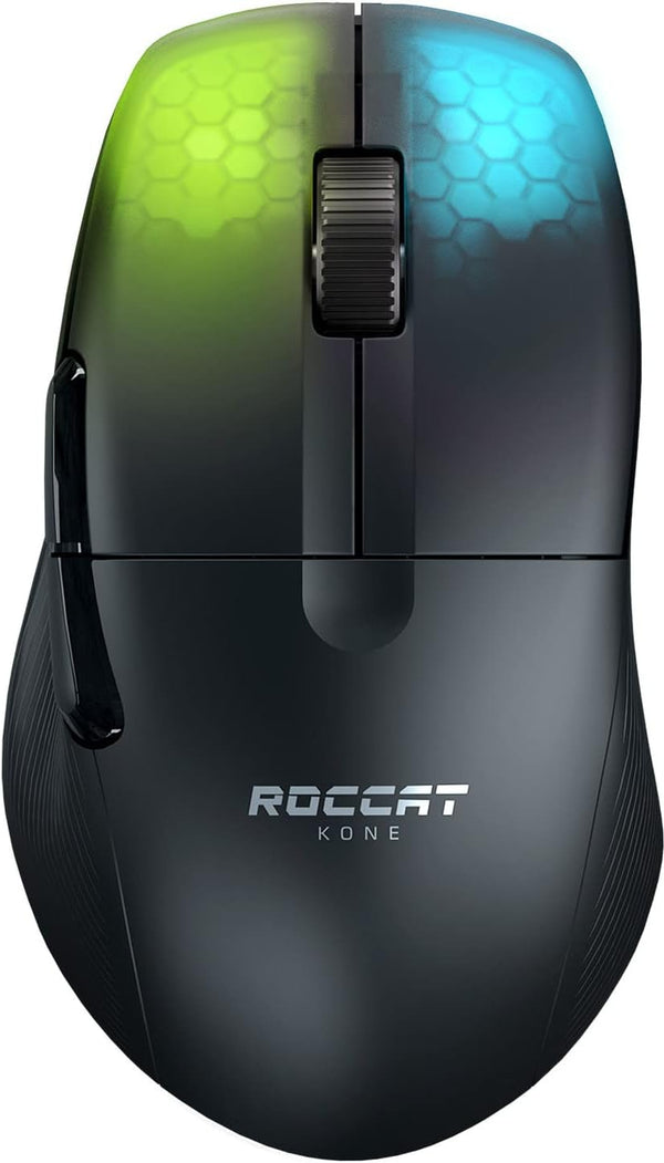 【ROCCAT 7月份夏日優惠】ROCCAT Kone Pro Air 75g 輕量化無線人體工學 RGB 電競滑鼠 - Black 黑色 (ME-RKOPABK)
