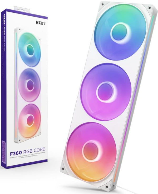 NZXT F360 RGB Core 3x120mm Single-Frame Case Fan WHITE 白色 RF-U36HF-W1