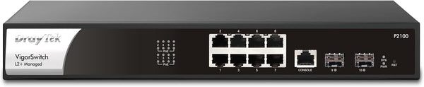 DrayTek Vigor-P2100 10-Port PoE L2+ Managed Gigabit Switch 