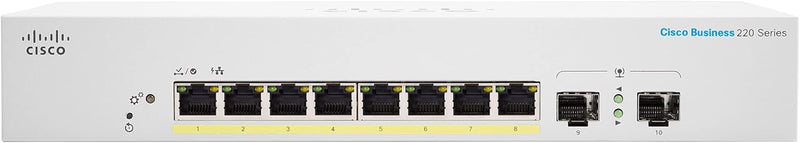 Cisco Business CBS220 8-Port Managed Gigabit Switch (PoE 65W) + 2-Port Gigabit SFP Uplink (CBS220-8T-E-2G-UK/NE-228PE2G)