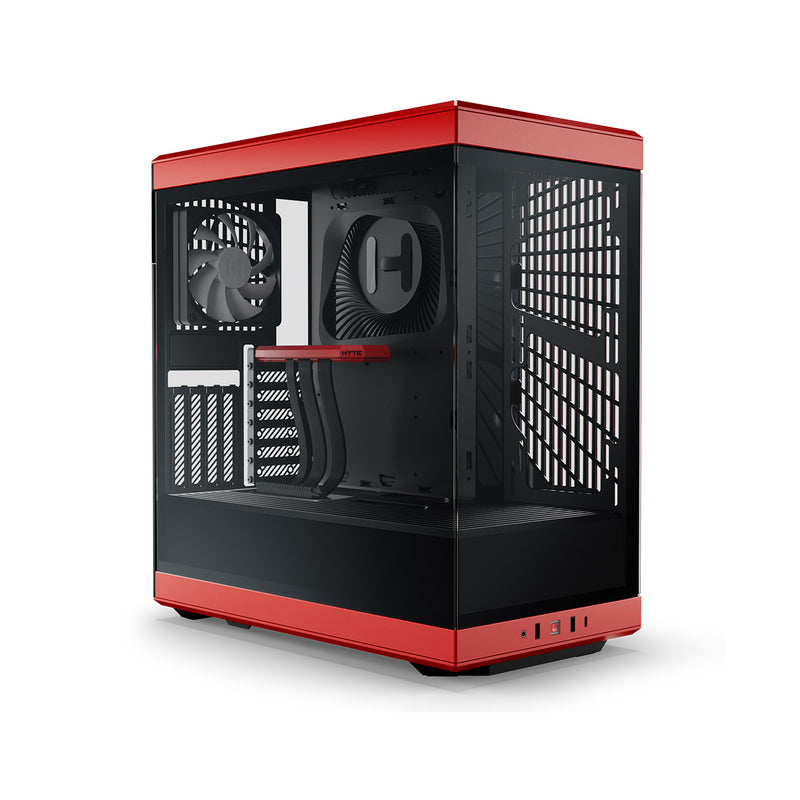 HYTE CA-HY40BR Black Red Tempered Glass Mid-Tower ATX Case w/RiserCable 4.0