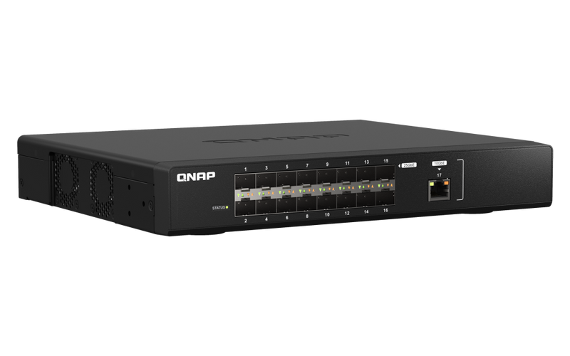 QNAP QSW-M5216-1T 16-Port 25GbE/10GbE Layer 2 Web Managed Switch 