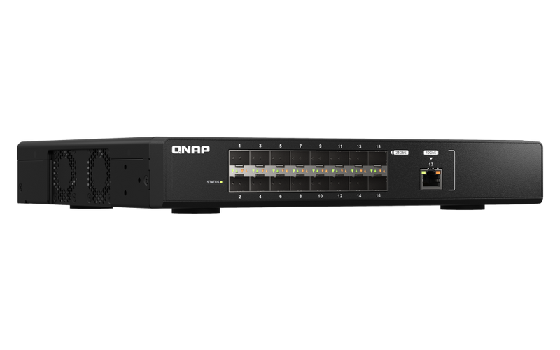 QNAP QSW-M5216-1T 16-Port 25GbE/10GbE Layer 2 Web Managed Switch 