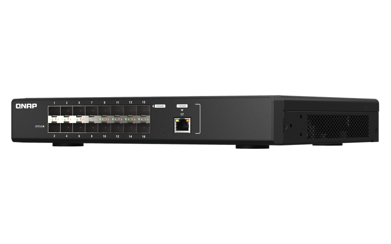 QNAP QSW-M5216-1T 16-Port 25GbE/10GbE Layer 2 Web Managed Switch 