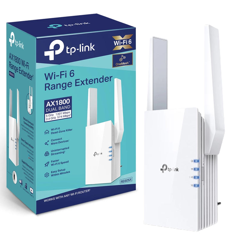 TP-Link RE605X AX1800 Wireless Dual Band WiFi 6 Range Extender with Access Point