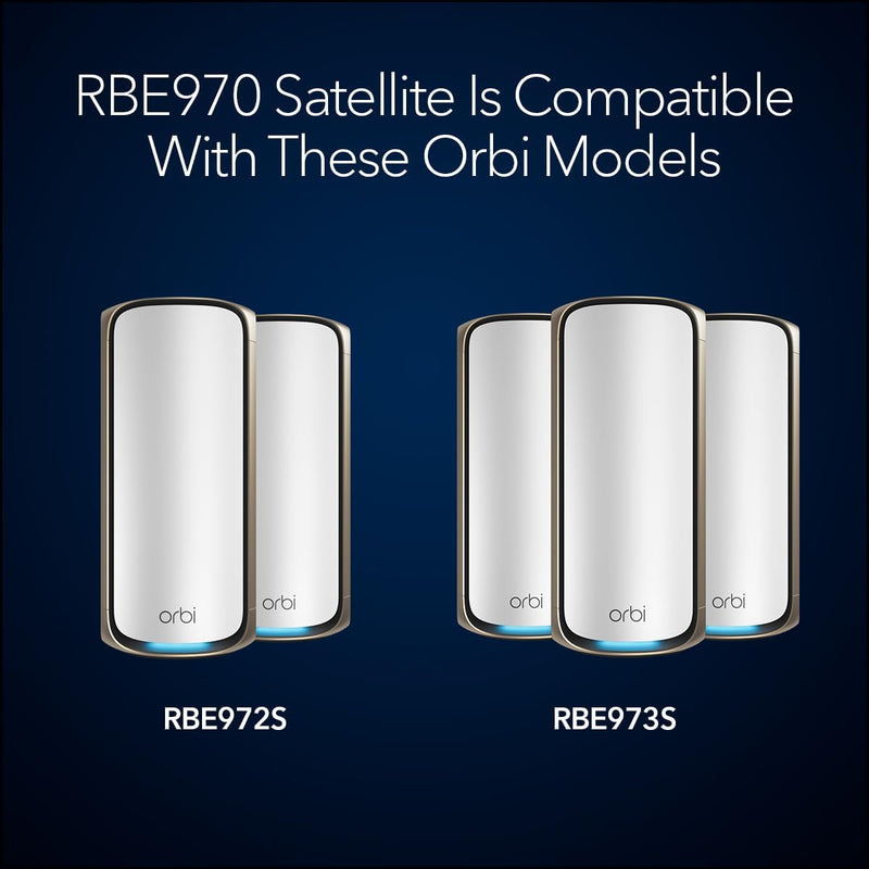 【驚喜優惠】NETGEAR Orbi RBE971S BE27000 Quad-Band WiFi 7 Mesh System (1件裝)