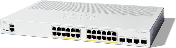 [最新產品] Cisco Catalyst 1300 24-Port Gigabit Ethernet + 4xSFP (195W PoE+) Advanced Security Managed Switch (C1300-24P-4G-UK/NE-1324P4G)