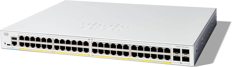 [最新產品] Cisco Catalyst 1300 48-Port Gigabit Ethernet + 4x10Gb SFP+ (740W PoE+) Advanced Security Managed Switch (C1300-48FP-4X-UK/NE-1348A4X)