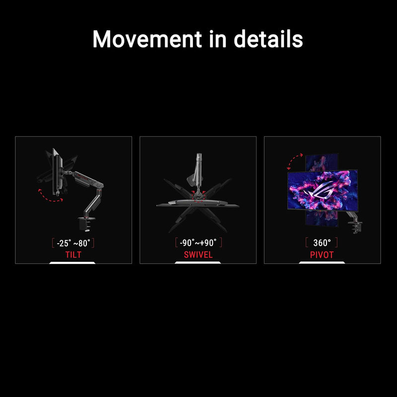 ASUS ROG Ergo Monitor Arm 人體工學顯示器掛架 AAS01