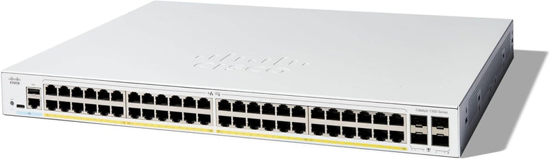 [最新產品] Cisco Catalyst 1300 48-Port Gigabit Ethernet + 4xSFP (740W PoE+) Advanced Security Managed Switch (C1300-48FP-4G-UK/NE-1348A4G)