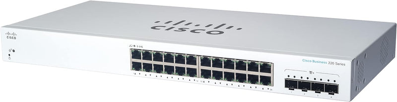 Cisco Business CBS220 24-Port Gigabit + 4-Port 10G SFP+ Uplink 智能交換機 (CBS220-24T-4X-UK / NE-2224T4X) 3年保用