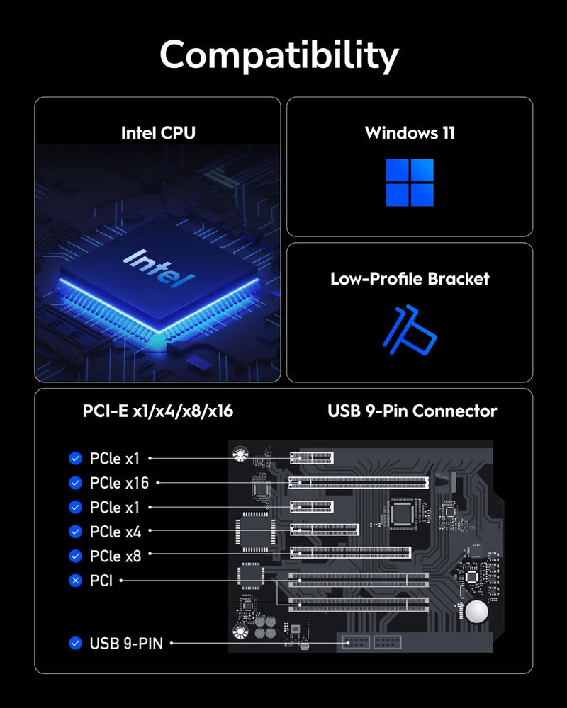 Cudy WE9300 BE9300 Wi-Fi 7 Bluetooth 5.4 PCIe Network Card