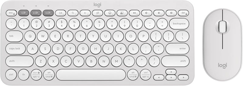 Logitech Pebble 2 Combo 無線纖薄鍵鼠套裝 (English Version) - Pearl White 珍珠白色 920-012188 原裝行貨