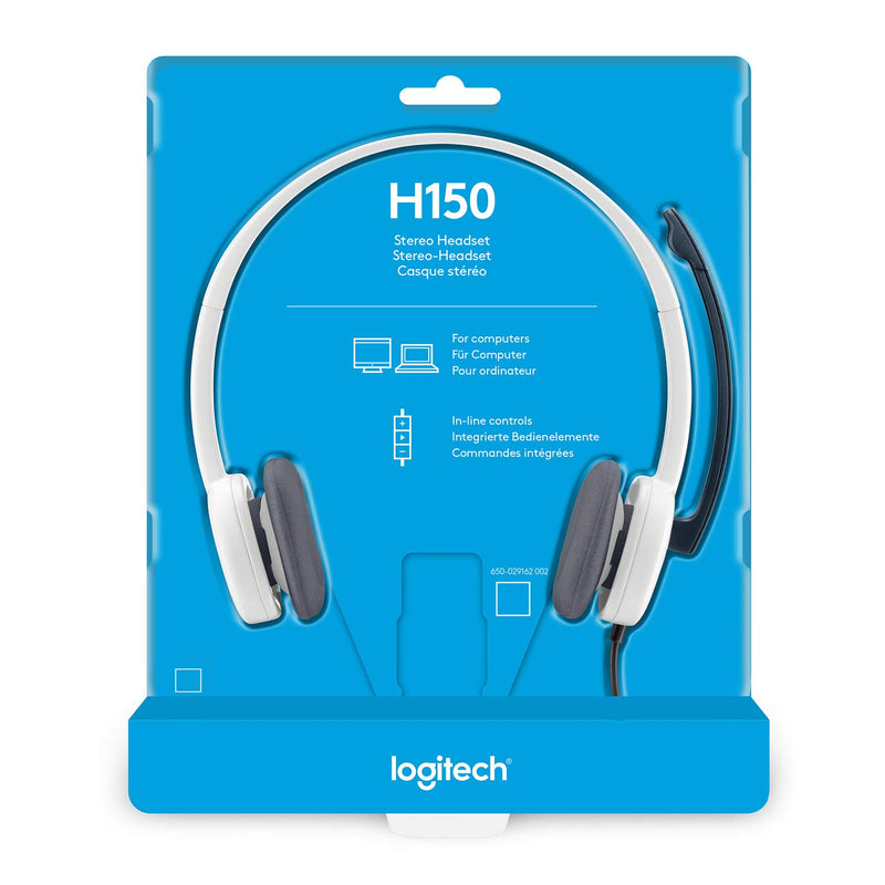 Logitech H150 Wired Headset 立體聲耳機麥克風 -White 白色 981-000351 原裝行貨