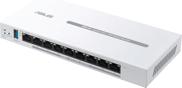 ASUS ExpertWiFi EBG19P 8-Port Gigabit PoE+ VPN Smart Managed Network Switch