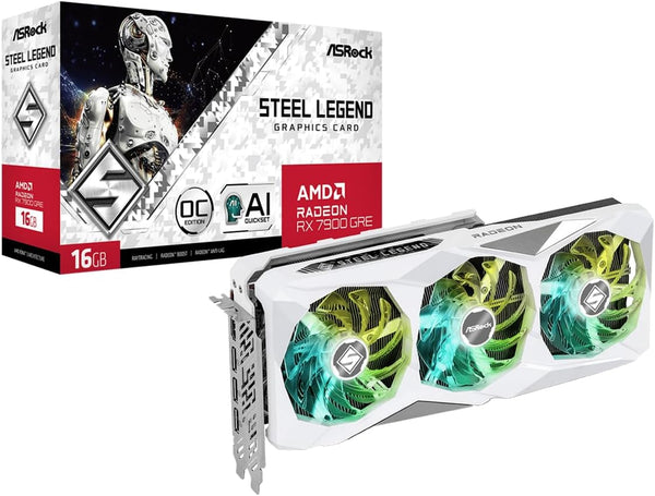 ASRock AMD Radeon RX 7900 GRE Steel Legend OC 16GB GDDR6