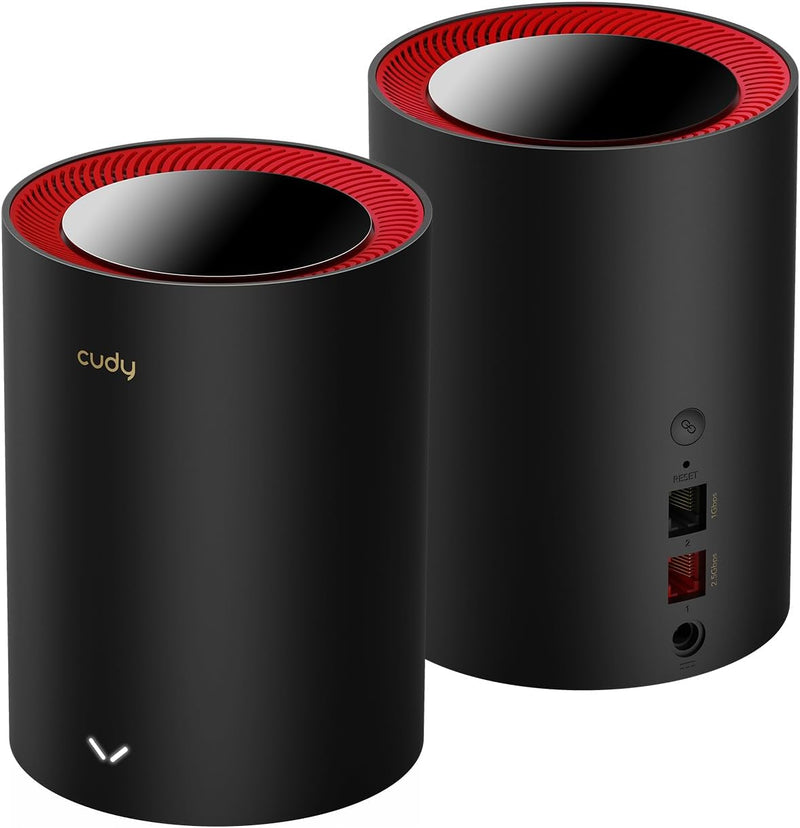 Cudy M3000-2P AX3000 2.5G Dual Band Wi-Fi 6 Mesh System - Black 黑色 (2件裝)