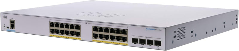 Cisco Business CBS250 24-Port Gigabit Ethernet (370W PoE+) + 4-Port 10G SFP+ uplink 智能交換機 (CBS250-24FP-4X-UK / NE-2524A4X) 有限終生保用