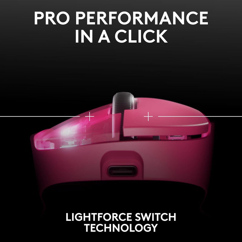 Logitech G Pro X Superlight 2 DEX 無線電競滑鼠 - Pink 粉紅色 910-007375 原裝行貨