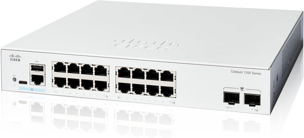 [最新產品] Cisco Catalyst 1200 16-Port Gigabit Ethernet + 2xSFP Smart Managed Switch (C1200-16T-2G-UK/NE-1216T2G)