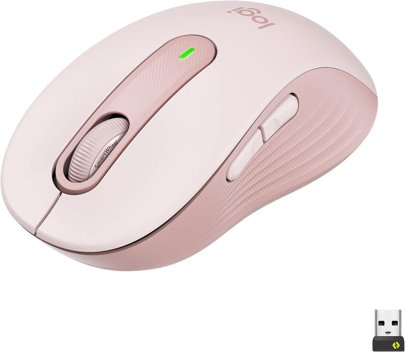 Logitech Signature M650 Silent Wireless Mouse 靜音無線滑鼠 - Rose Pink 玫瑰粉色 910-006260 原裝行貨