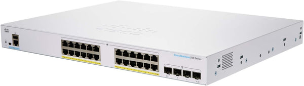 Cisco Business CBS250 24-Port Gigabit Ethernet (370W PoE+) + 4-Port Gigabit SFP uplink 智能交換機 (CBS250-24FP-4G-UK / NE-2524A4G) 有限終生保用