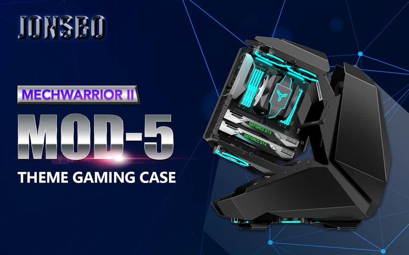 JONSBO MOD-5 Black Black Tempered Glass ATX Case 