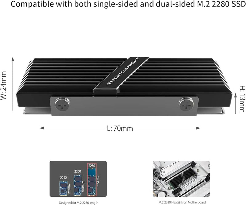 Thermalright TR-M.2 2280 Type AB 2280 SSD Cooler (for PS5)