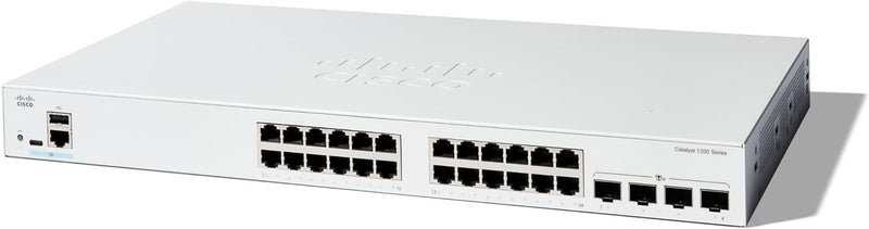 [最新產品] Cisco Catalyst 1300 24-Port Gigabit Ethernet + 4x10Gb SFP+ Advanced Security Managed Switch (C1300-24T-4X-UK/NE-1324T4X)