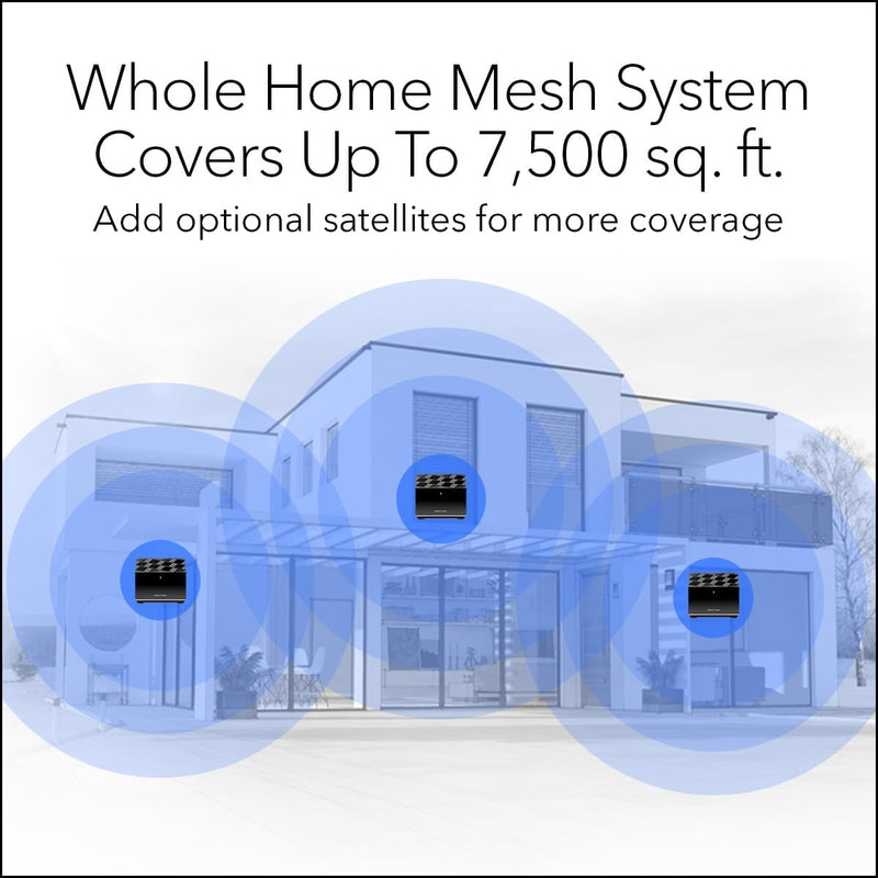 NETGEAR Nighthawk MK92 AXE5700 Tri-Band WiFi 6E Mesh System (2件裝) + MK90 Tri-Band WiFi 6E Mesh Satellite