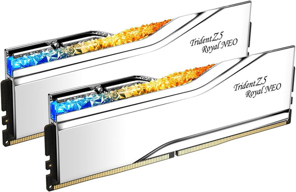 G.SKILL 32GB Kit (2x16GB) Trident Z5 ROYAL RGB Silver F5-6400J3039G16GX2-TR5NS DDR5 6400MHz Memory AMD EXPO