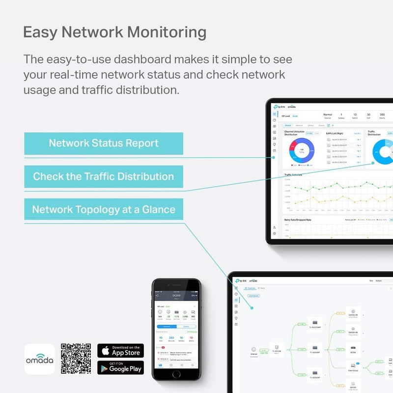 TP-Link OC300 Omada Hardware Controller With Centralized Management For Up To 500 Omada Access Points 硬體控制器