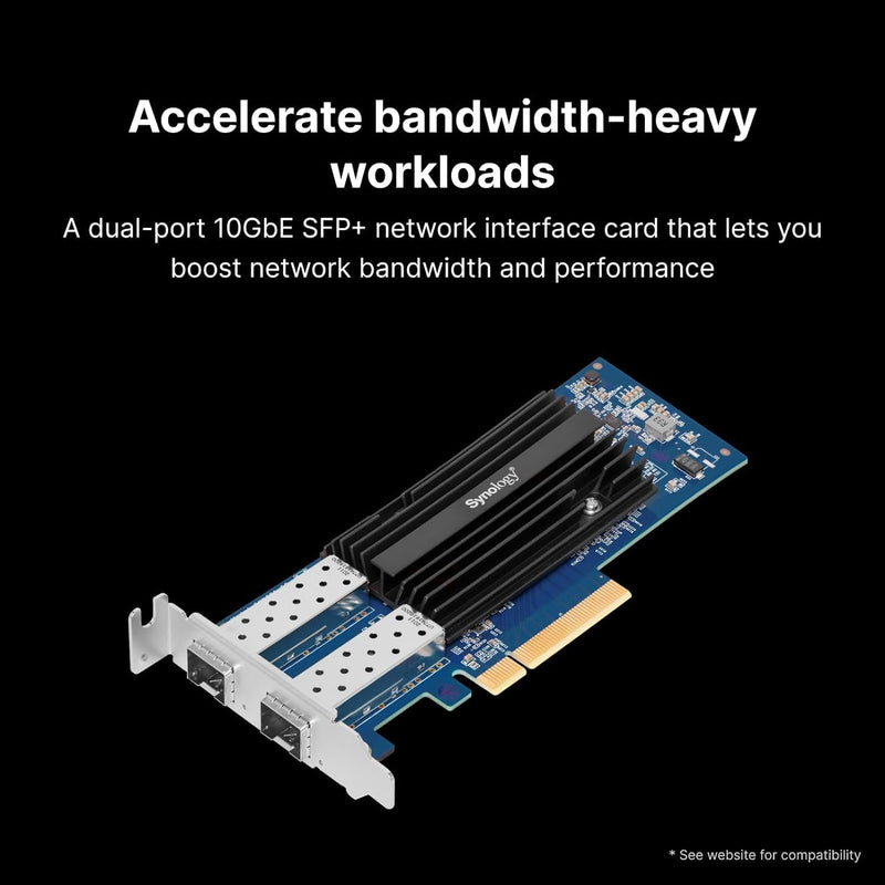 Synology E10G30-F2 Dual SFP+ 10Gbps Ethernet PCI-E 3.0 Adapter (5年保固)