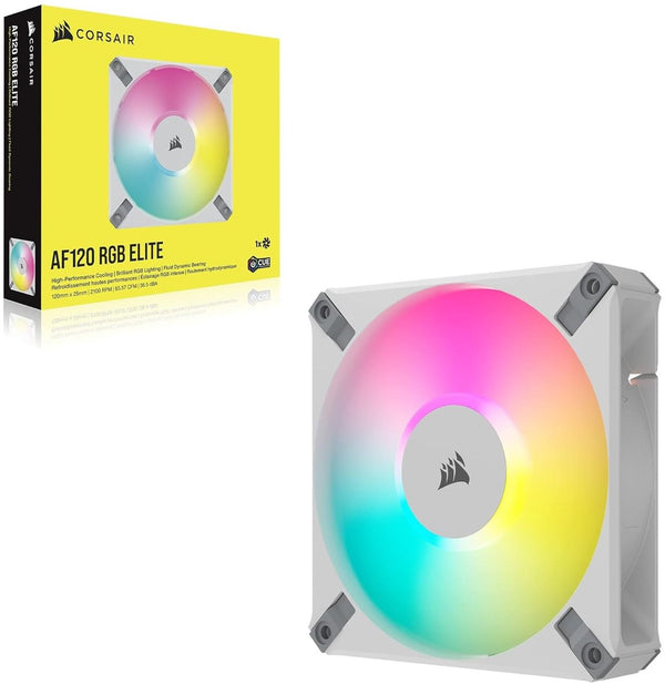 Corsair iCUE AF120 RGB ELITE 120mm PWM Single Fan - White 白色 (單件裝) CO-9050157-WW