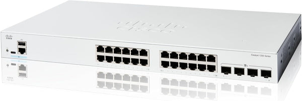 [最新產品] Cisco Catalyst 1200 24-Port Gigabit Ethernet + 4x10Gb SFP+ Smart Managed Switch (C1200-24T-4X-UK/NE-1224T4X)