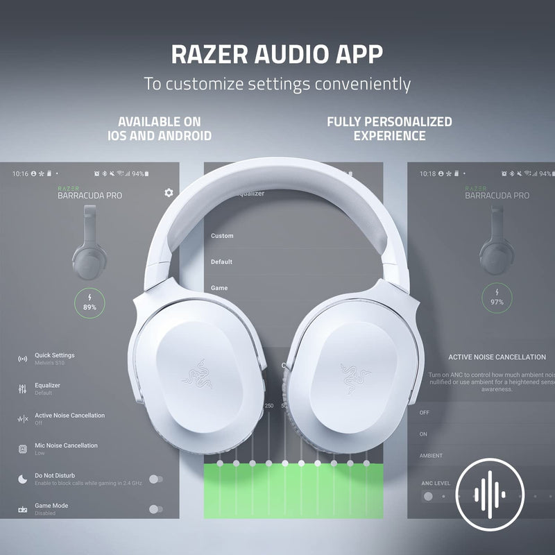 【RAZER 電競裝備產品 7月份優惠】Razer Barracuda X - Mecury 水銀白 無線多平台遊戲和行動裝置耳機 RZ04-04430200-R3M1