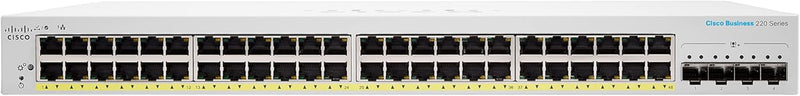 Cisco Business CBS220 48-Port Gigabit Ethernet (382W PoE+) + 4-Port 10G SFP+ uplink 智能交換機 (CBS220-48P-4X-UK / NE-2248P4X) 3年保用