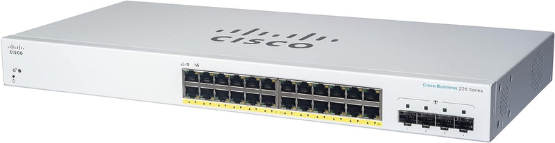 Cisco Business CBS220 24-Port Gigabit Managed Switch + 4-Port Gigabit SFP Uplink (CBS220-24T-4G-UK/NE-2224T4G)