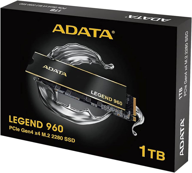 ADATA 1TB LEGEND 960 ALEG-960-1TCS M.2 2280 PCIe Gen4 x4 SSD 包含專業散熱片