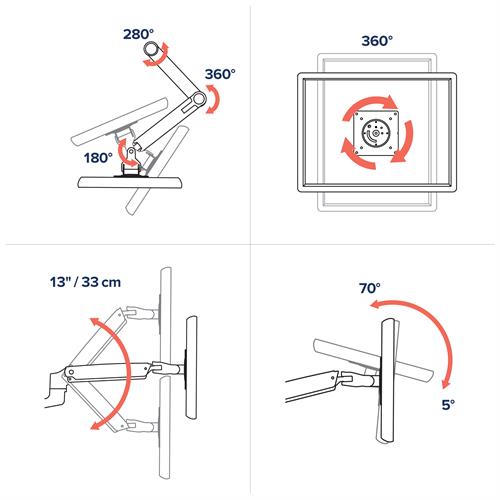 Ergotron LX Dual Side-by-Side Arm 雙並排顯示器手臂支架 45-245-026