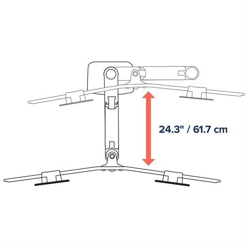 Ergotron LX Desk Dual Direct Arm, Polished 雙顯示器單臂支架 (銀色) 45-489-026