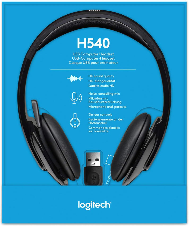 Logitech H540 Wired USB Headset 耳機麥克風 - Black 黑色 981-000481 原裝行貨