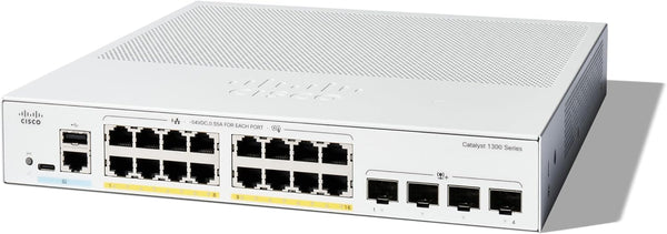 [最新產品] Cisco Catalyst 1300 16-Port Gigabit Ethernet + 4x10Gb SFP+ Advanced Security Managed Switch (C1300-16P-4X-UK/NE-1316P4X)