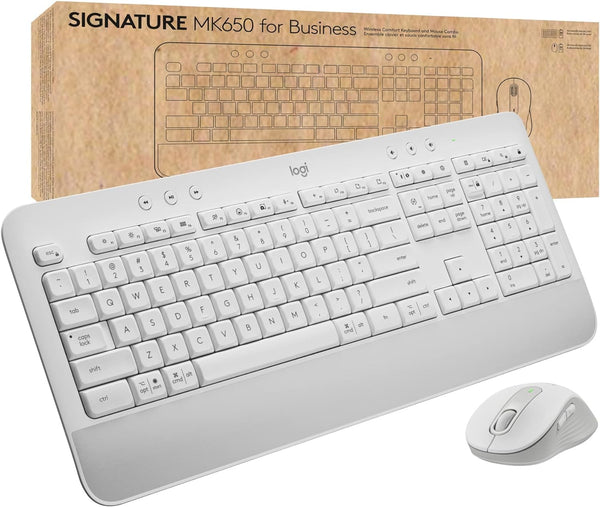 Logitech Signature MK650 for Business 無線鍵盤滑鼠組合 (中文版) - Pearl White 珍珠白色 920-011040 原裝行貨