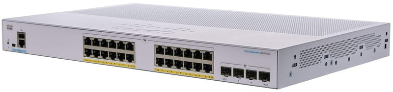 Cisco Business CBS350 24-Port Gigabit (195W PoE+) + 4-Port 10G SFP+ Uplink 全網管交換機 (CBS350-24P-4X-UK / NE-3524P4X) 有限終生保用