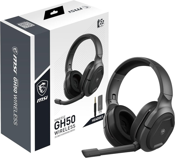 MSI IMMERSE GH50 Wireless Gaming Headset 無線耳罩式電競耳機 EP-MGH50